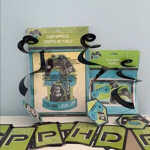 Gaming Party Decoration Set - Black and Green
